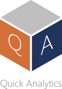 Logotipo Quick Analytics desarrollado por Devaim integrado con Business Intelligence para empresas.